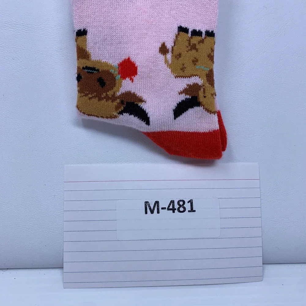 Target Women 4-10 Blush Pink Highland Cow Heart Valentine Novelty Crew Socks